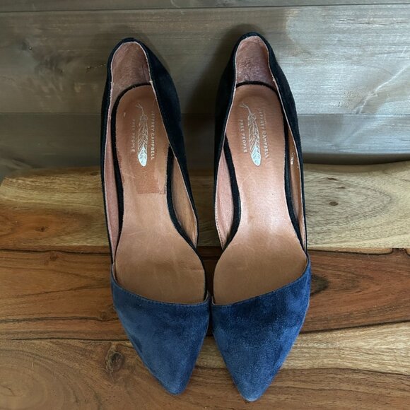 JEFFREY CAMPBELL X FREE PEOPLE Meridian Suede Pumps Heels Sz 6 - Picture 2 of 7
